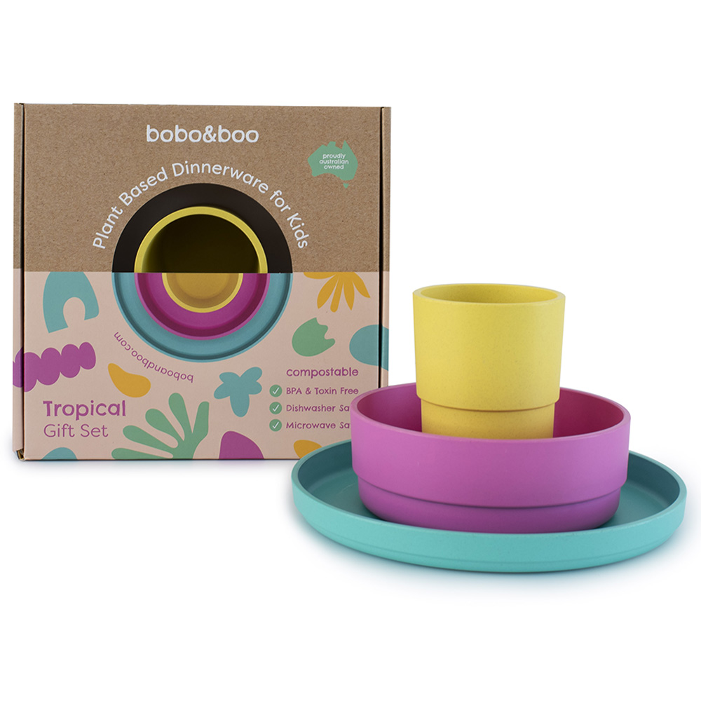 Bobo & Boo - Plant-Based Dinnerware Set - Tropical