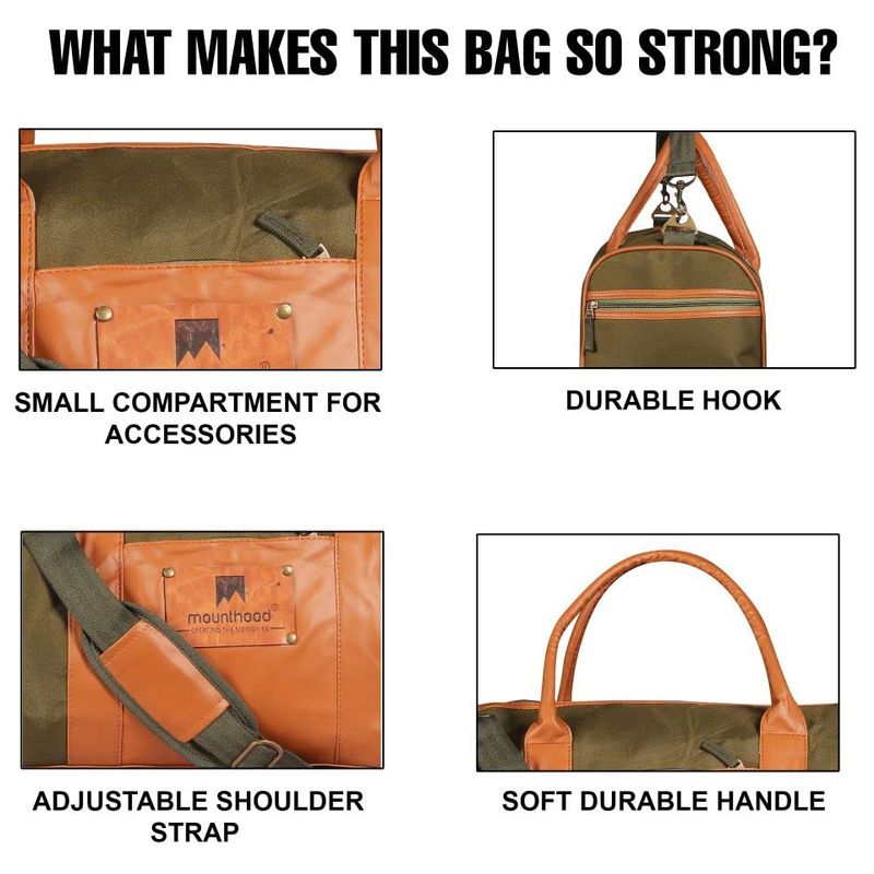 Mounthood - Duffle Bag With Faux Leather - Calypso