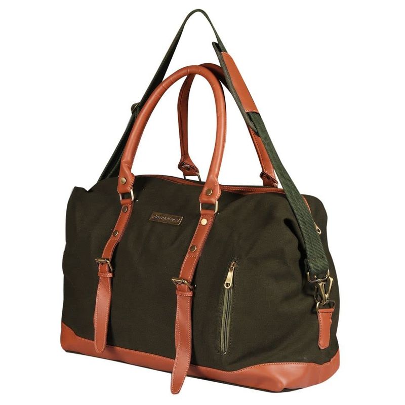 Mounthood - Duffle Bag With Faux Leather - Polaris Green