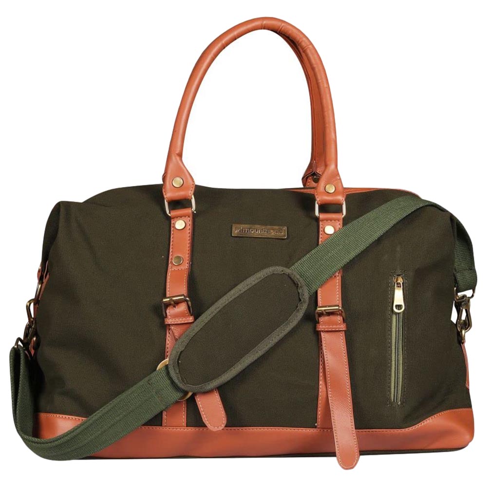 Mounthood - Duffle Bag With Faux Leather - Polaris Green