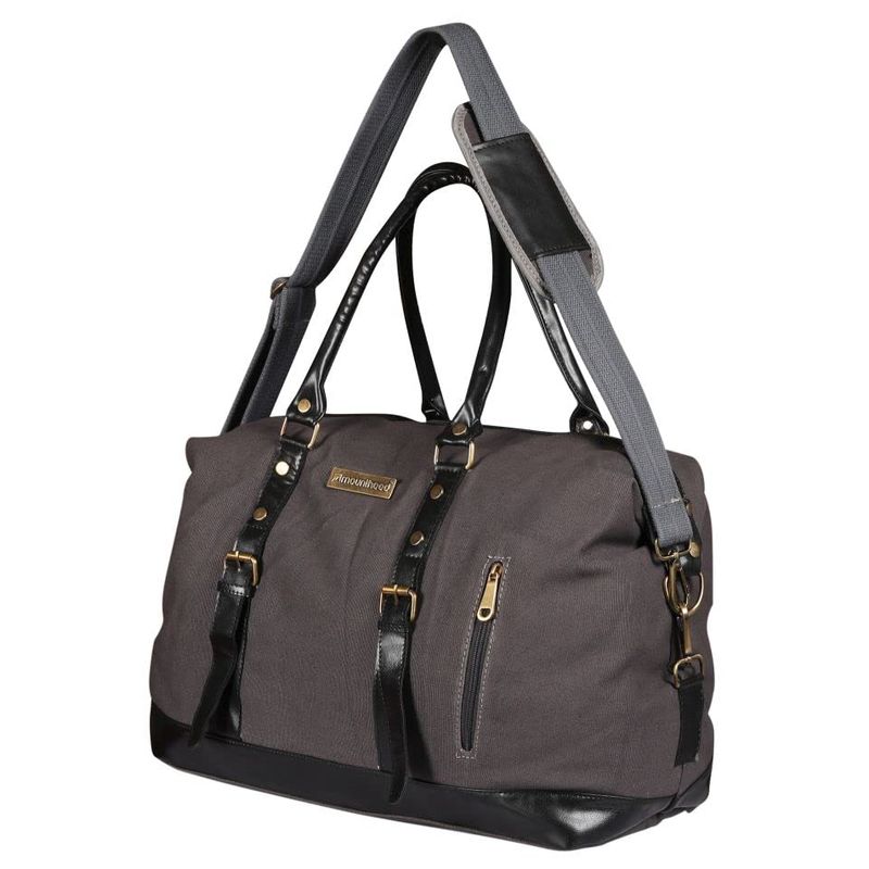 Mounthood - Duffle Bag With Faux Leather - Polaris Dark Gray