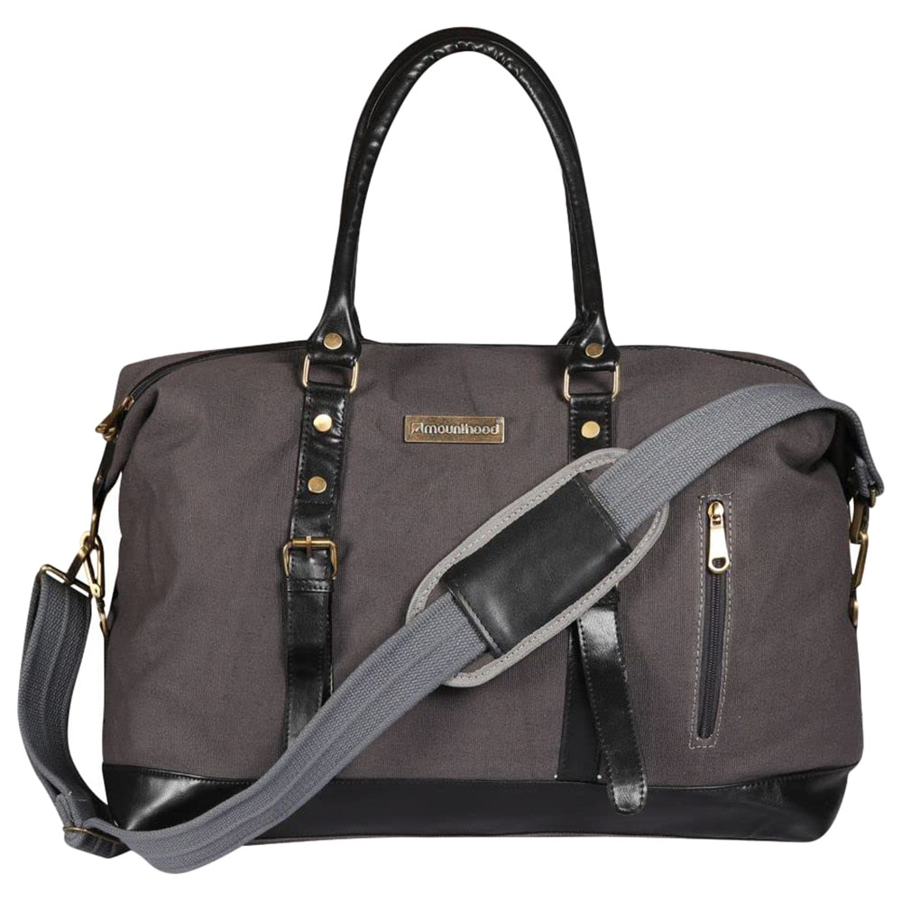 Mounthood - Duffle Bag With Faux Leather - Polaris Dark Gray