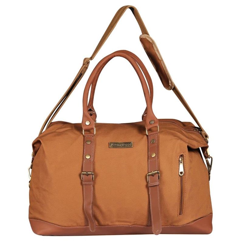 Mounthood - Duffle Bag With Faux Leather - Polaris Tan