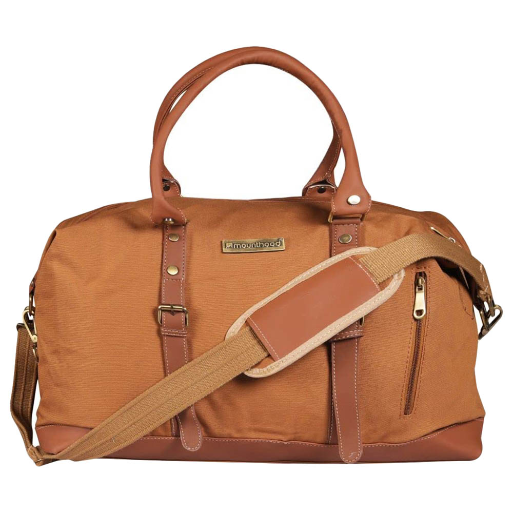 Mounthood - Duffle Bag With Faux Leather - Polaris Tan