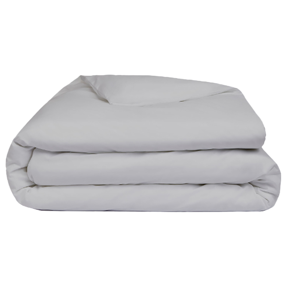 Byft - 100% Cotton Queen Fitted Sheet, Duvet Cover & Pillow Case - Grey - 6pcs