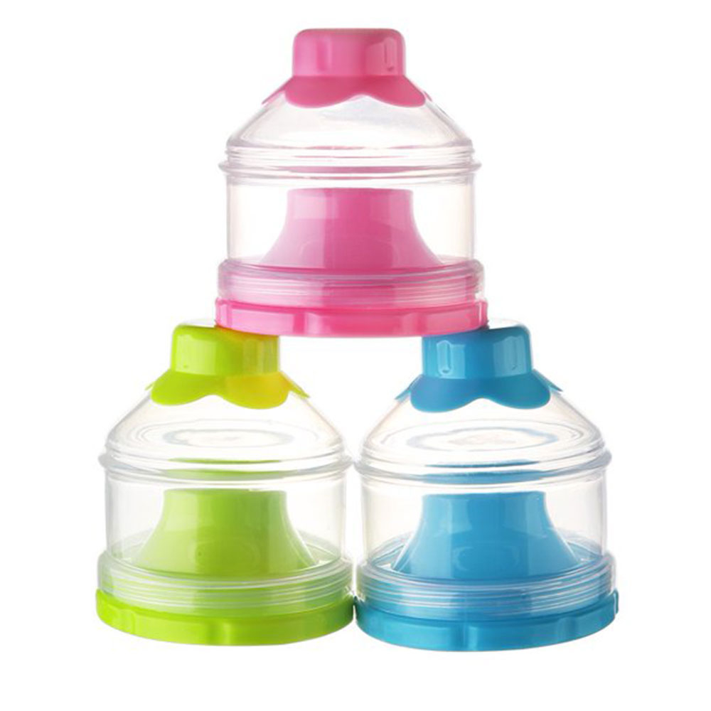 Purple Parrot - 3-Tier Milk Powder Container - Assorted