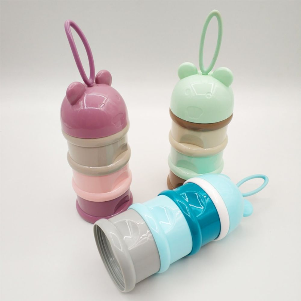 Purple Parrot - Milk Powder Container 3-Tier - Assorted 1Pc
