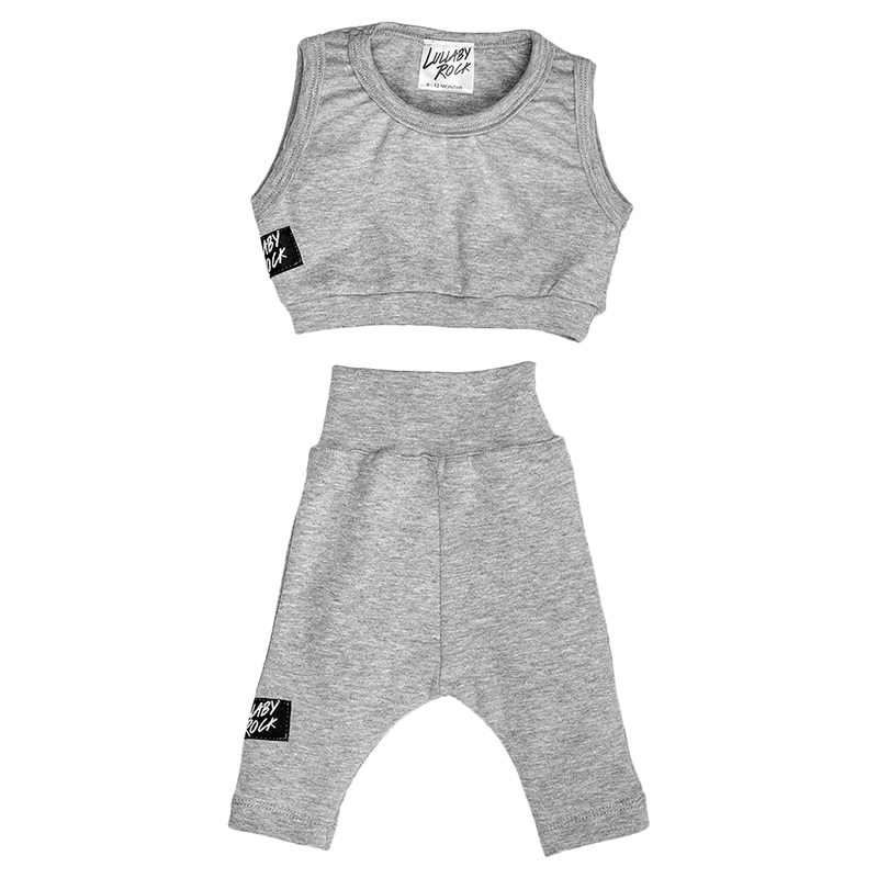 Lullaby Rock the Active Girl Set Storm - Grey