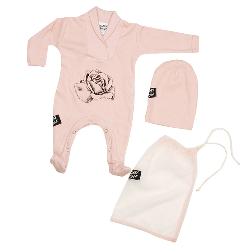 Lullaby Rock Cross Collar Gift Set Rose - Blush