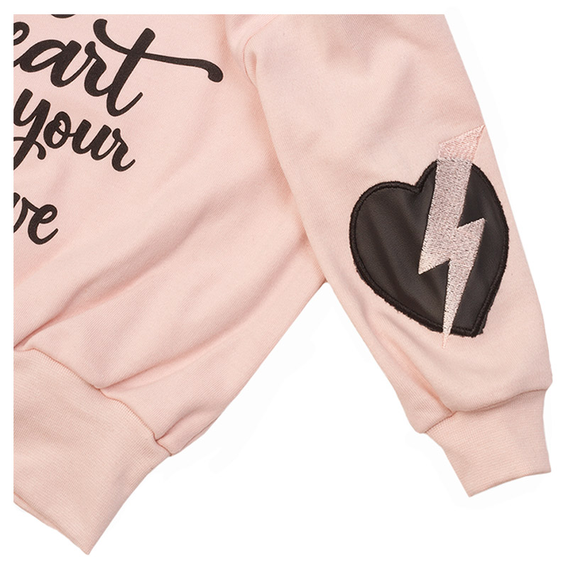 Lullaby Rock - Heart On Your Sleeve Sweatshirt - Pink