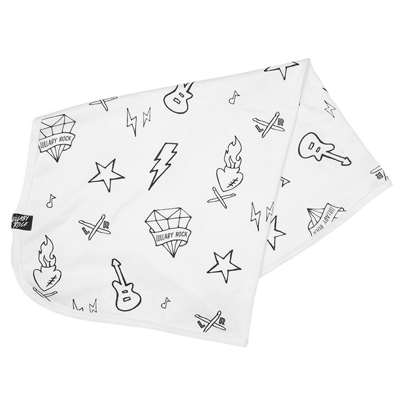 Lullaby Rock - Swaddle Gift Set Tattoo Print_0-3M