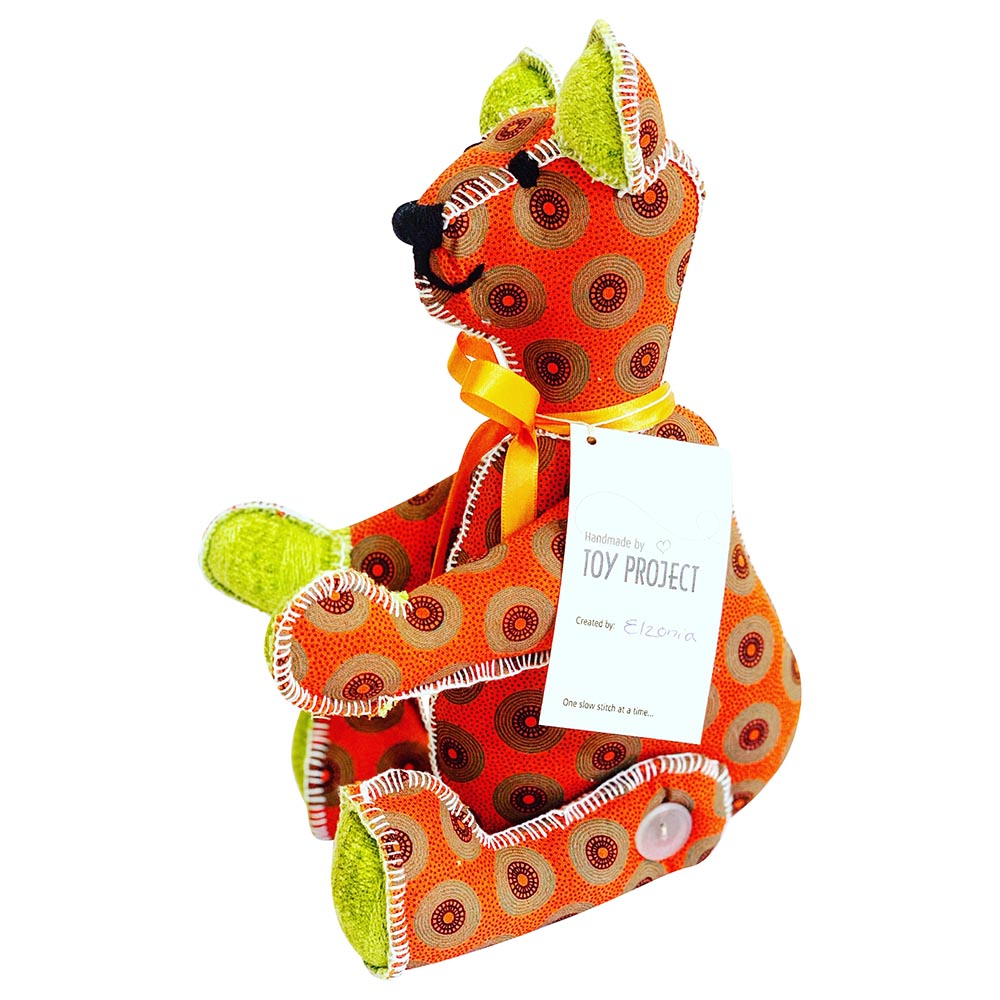 Toy Project - Quirky Large Teddy Bear - Orange