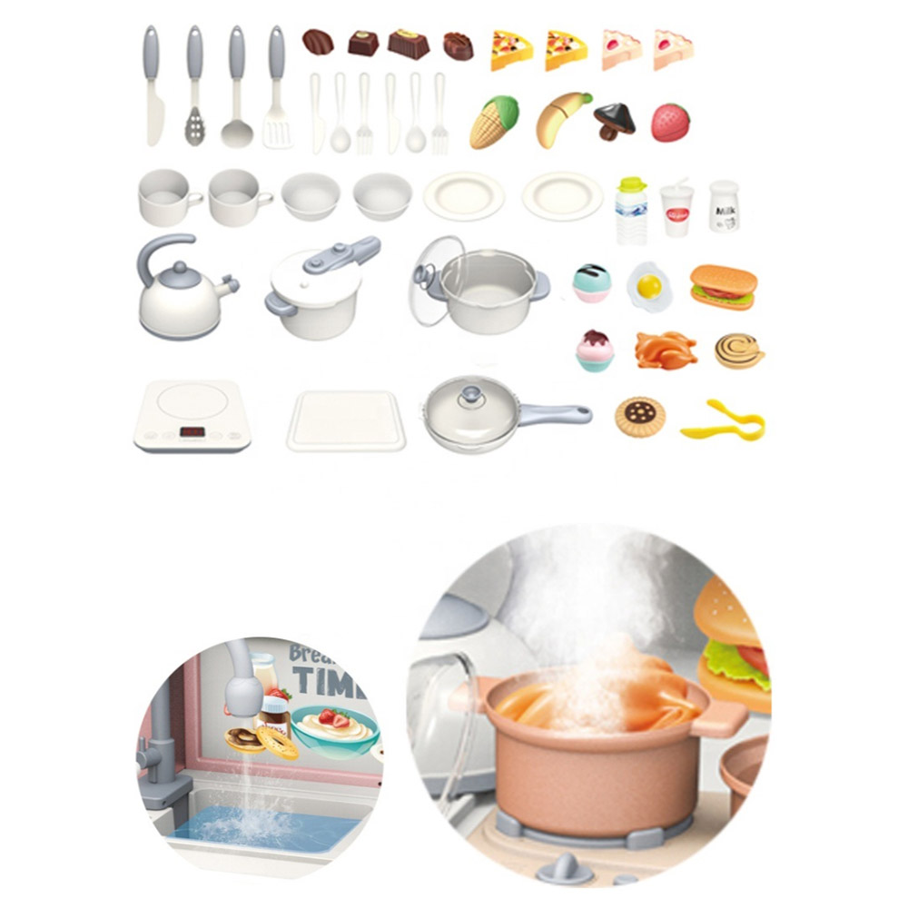 Little Angel Kids Kitchen Play Set With Light & Sound - Grey