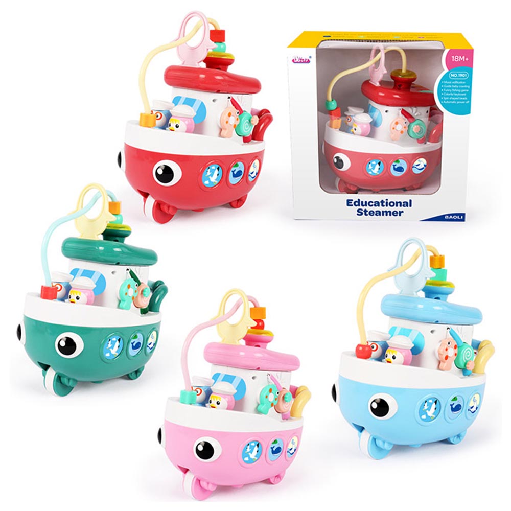 Baoli - Baby Musical Boat Activity Toy Learning Play Set - Pink