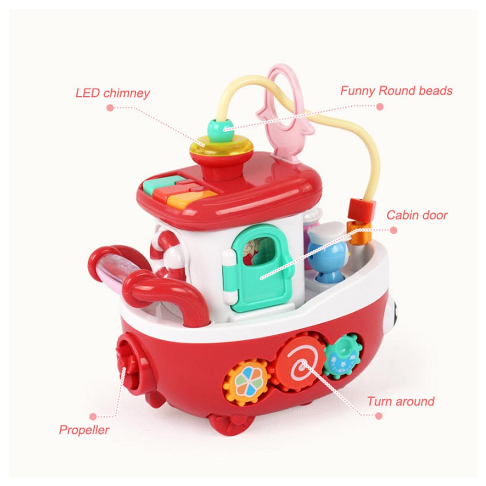 Baoli - Baby Musical Boat Activity Toy Learning Play Set - Red