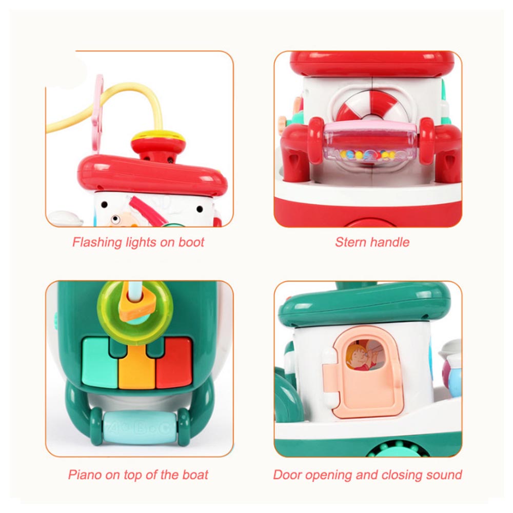 Baoli - Baby Musical Boat Activity Toy Learning Play Set - Red