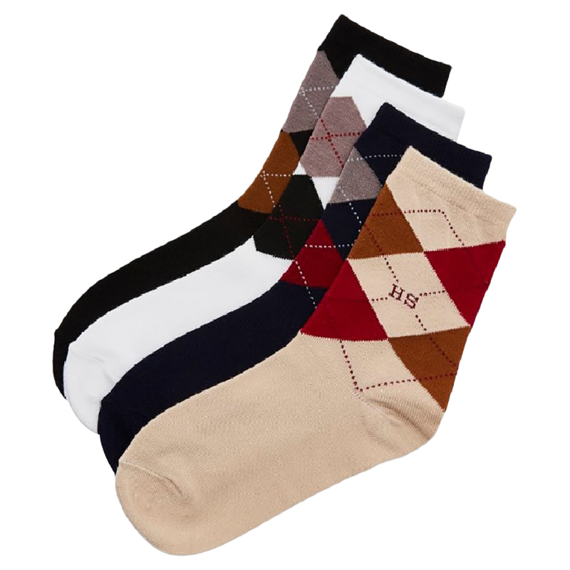 Night Angel Boys' Argyle Baby Socks - 4 Pairs