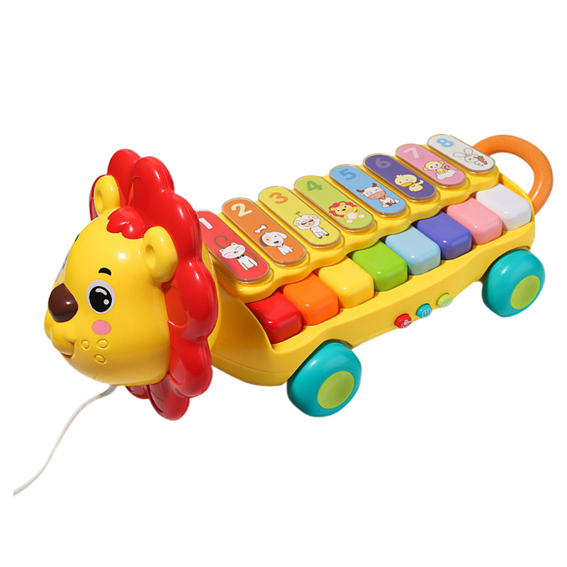 Goodway - Lion Musical Piano Pull Toy Educational Toy Toddler