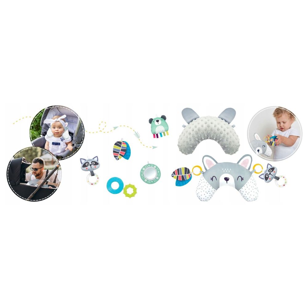 Little Angel Baby Play Mat Activity Gym With Toys - Grey