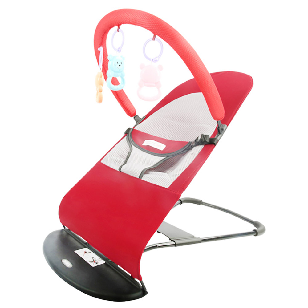Little Angel - Baby Bouncer Rocker With Toy Bar - Red