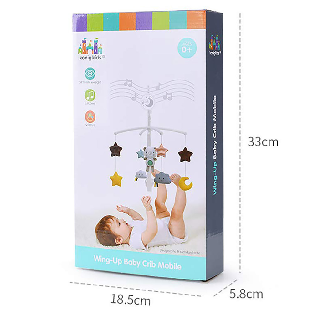 Konig Kids - Bed Bell Racoon Mobile Plush & Hanging Toy
