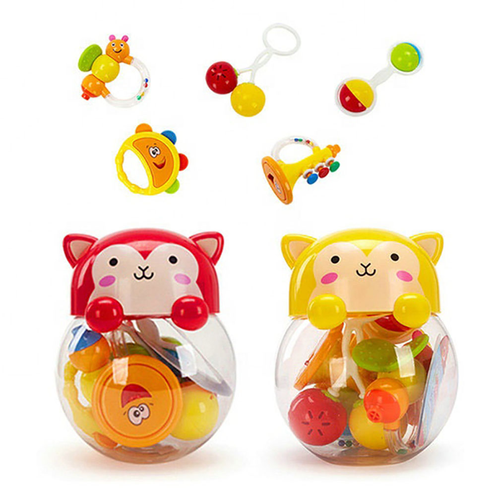 Goodway - Baby Rattle Toy 5Pc Gift Set With Sensory Ball - Red