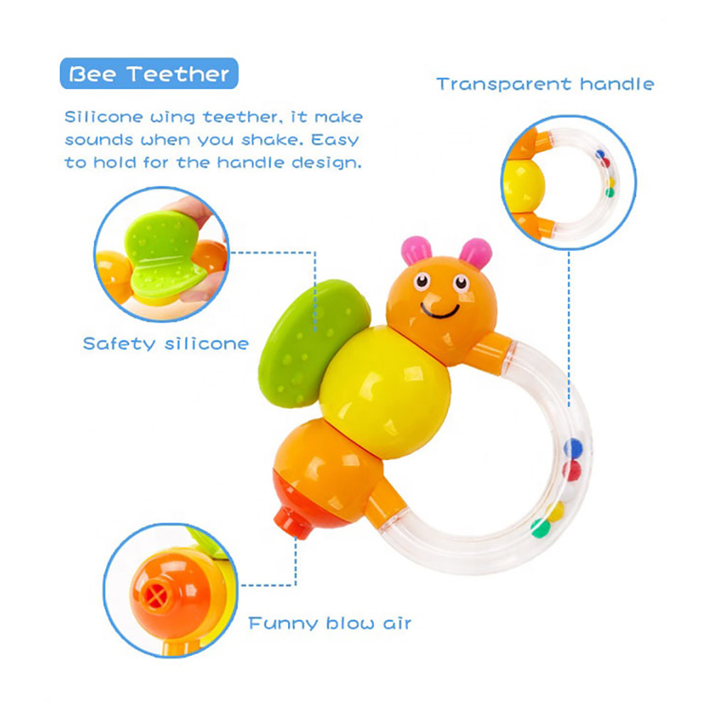 Goodway - Baby Rattle Toy 5Pc Gift Set With Sensory Ball - Red
