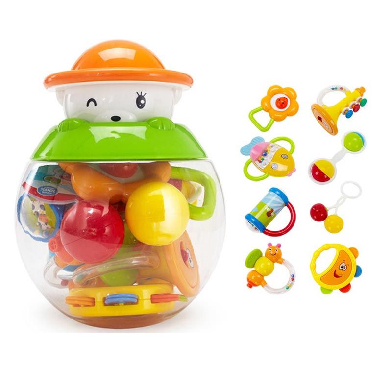Goodway - Baby Rattle Toy Gift Set With Storage Ball - Orange