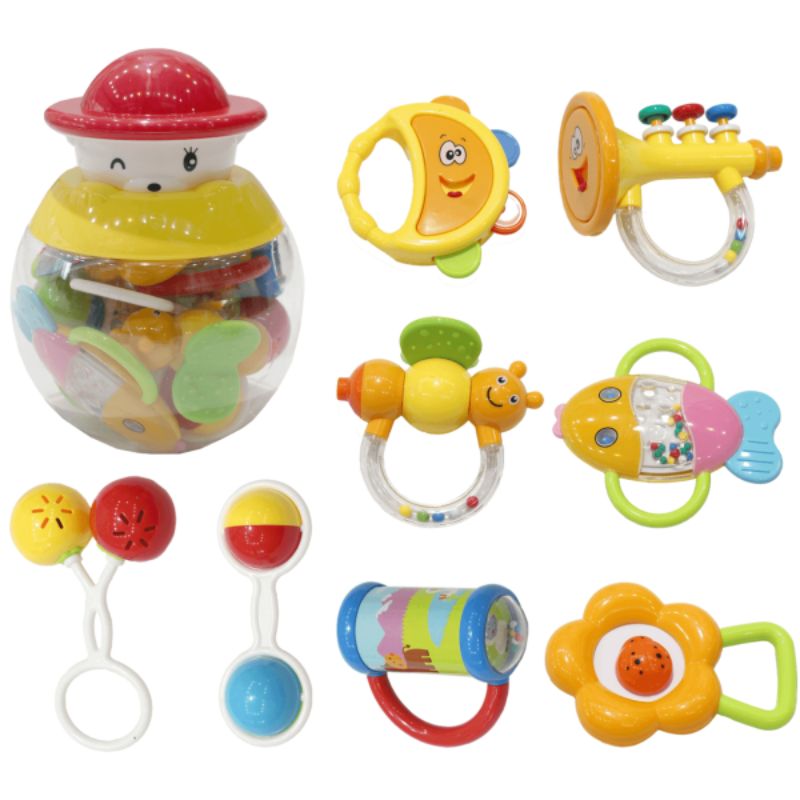 Goodway - Baby Rattle Toy Gift Set With Storage Ball - Yellow