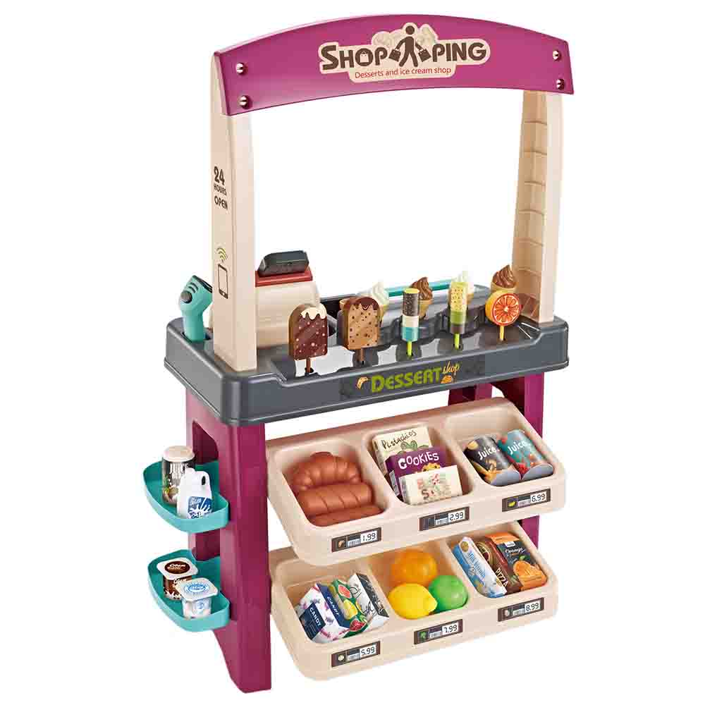Little Angel Kids Toys Dessert Shop Playset With Ice Cream - 55 Pcs