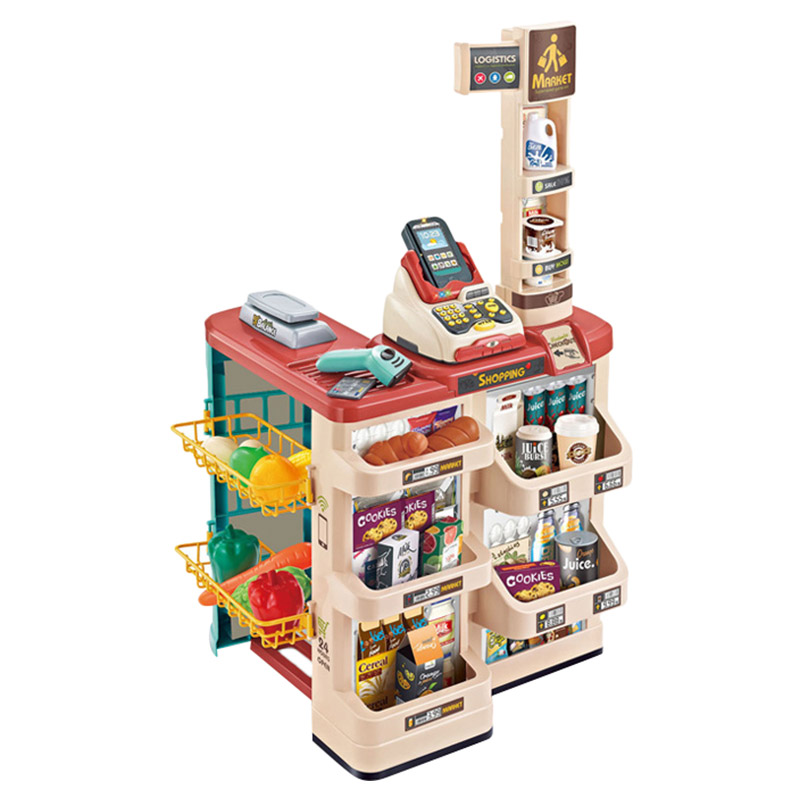 Little Angel Kids Toys Supermarket Playset With Scanner - 48 Pcs