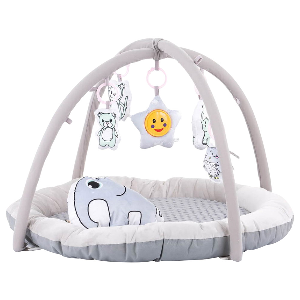 Little Angel Baby Round Comfy Gym Play Mat - Grey