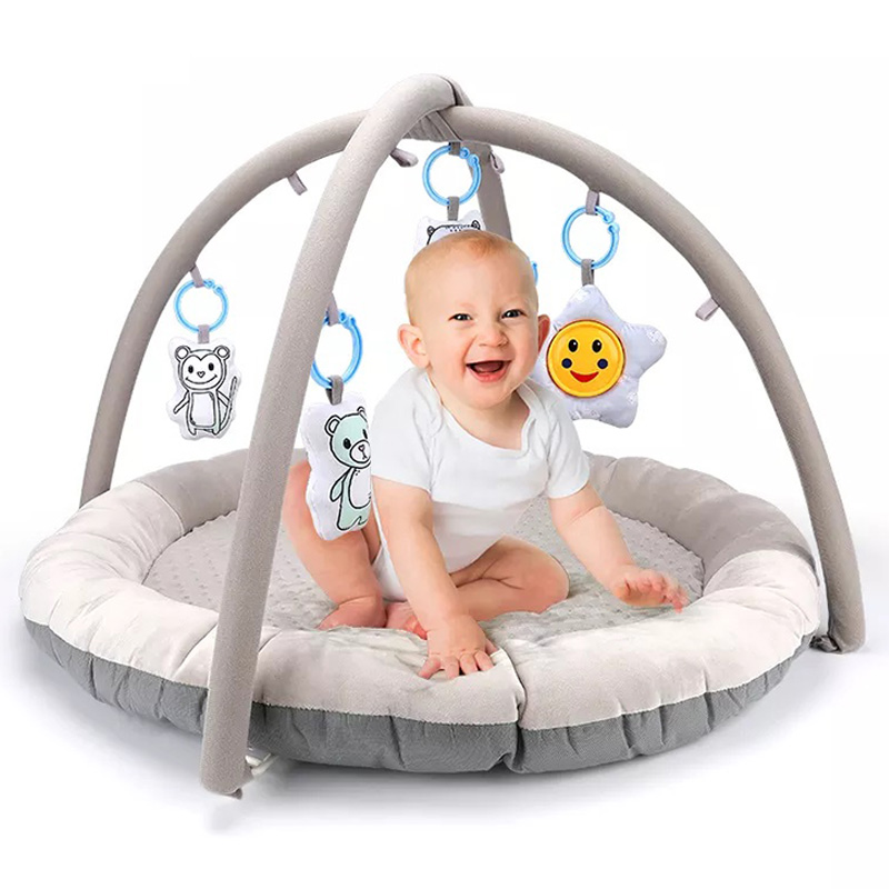 Little Angel Baby Round Comfy Gym Play Mat - Grey