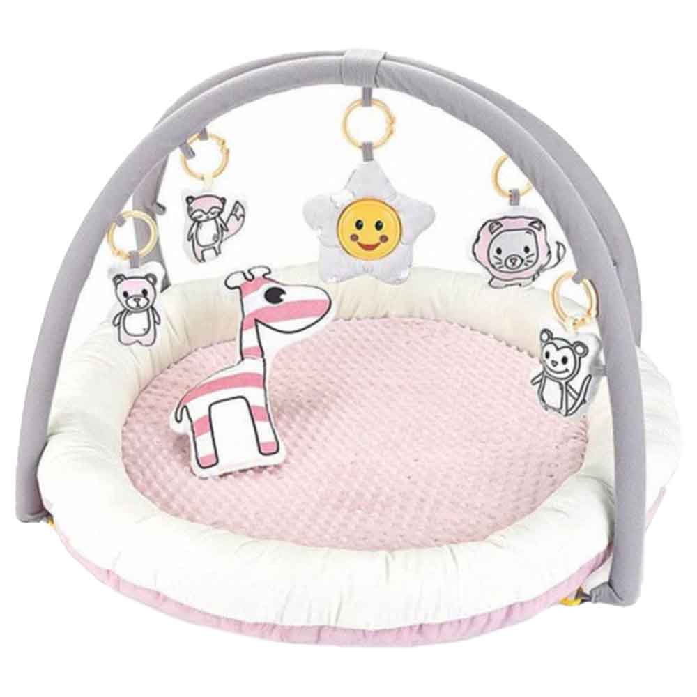 Little Angel Baby Round Comfy Gym Play Mat - Pink