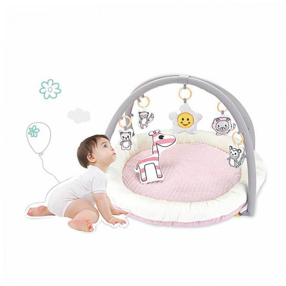 Little Angel Baby Round Comfy Gym Play Mat - Pink