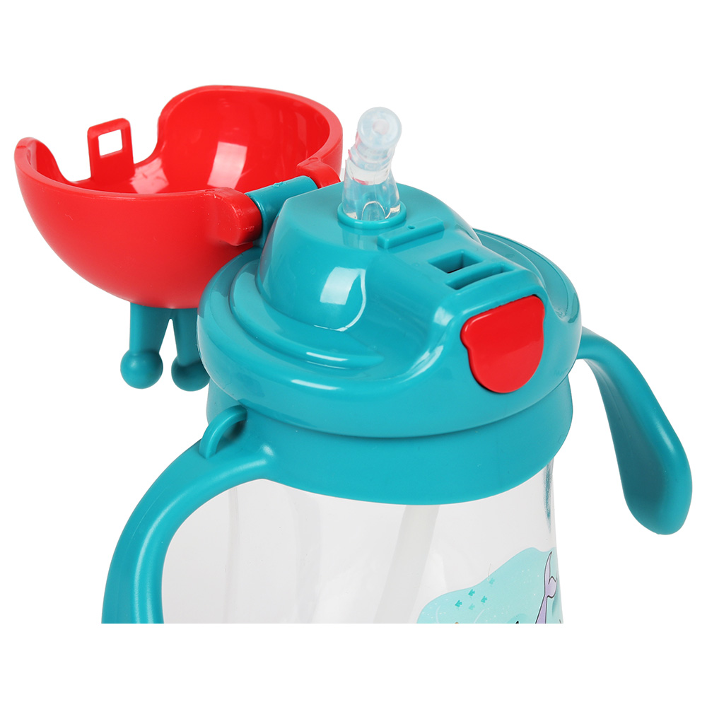 Little Angel - 350ml Baby Water Bottle with Straw Crown Lid for Toddlers - Green