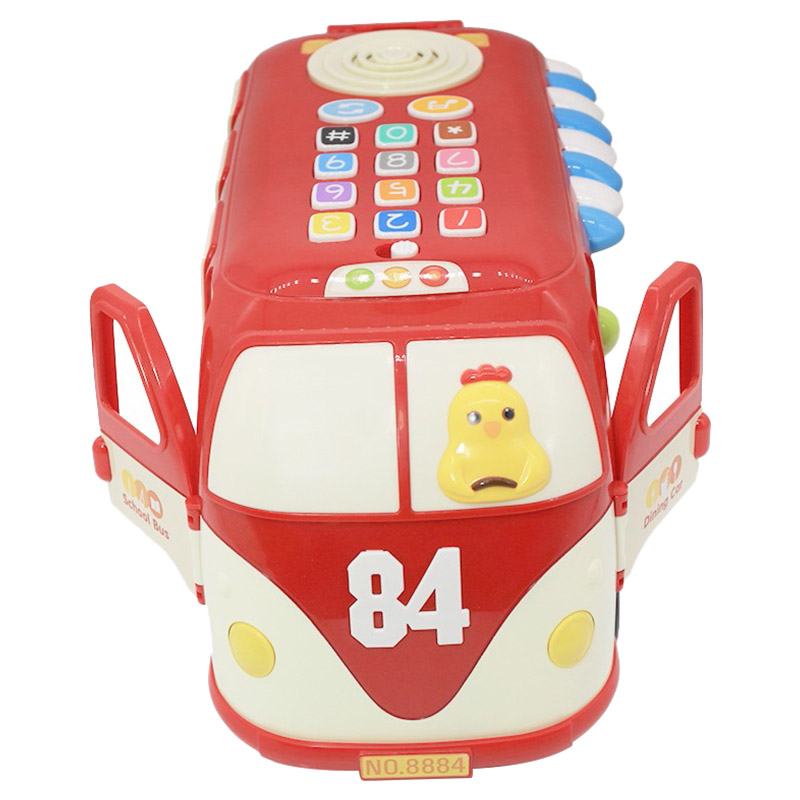 Goodway - Kids Educational School Bus Toy W/Music Lights & Alphabet