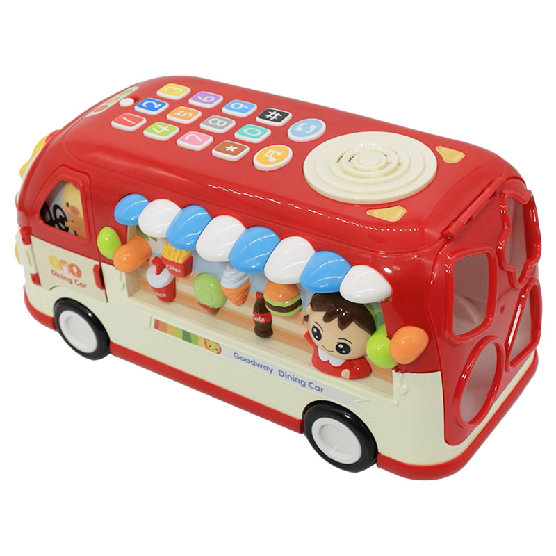 Goodway - Kids Educational School Bus Toy W/Music Lights & Alphabet