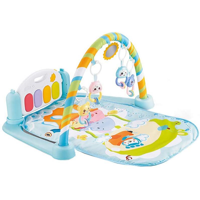 Little Angel Baby Play Mat Activity Gym With Piano Kick Toy - Blue