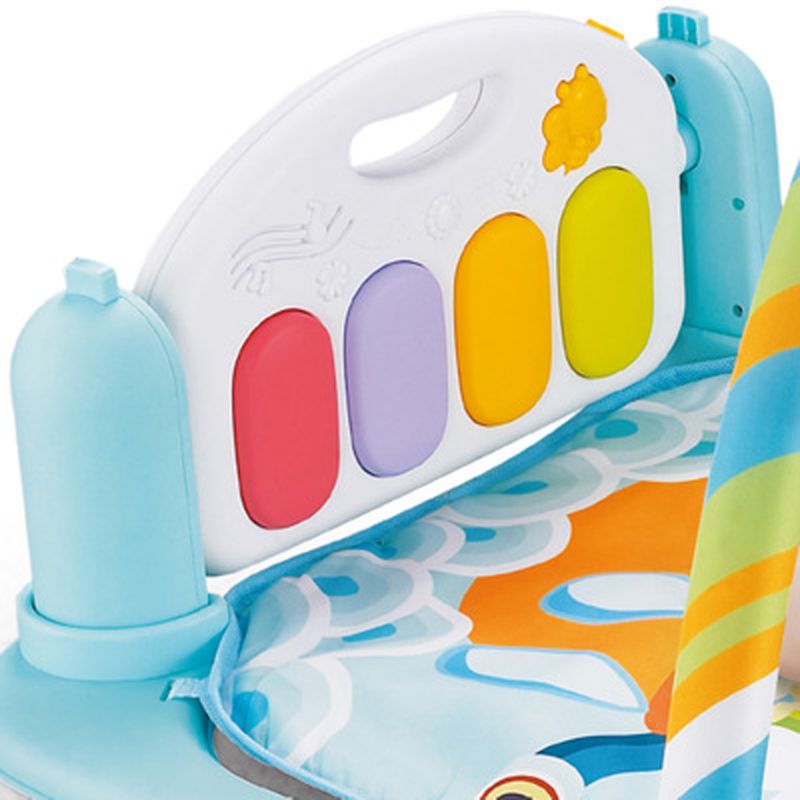 Little Angel Baby Play Mat Activity Gym With Piano Kick Toy - Blue