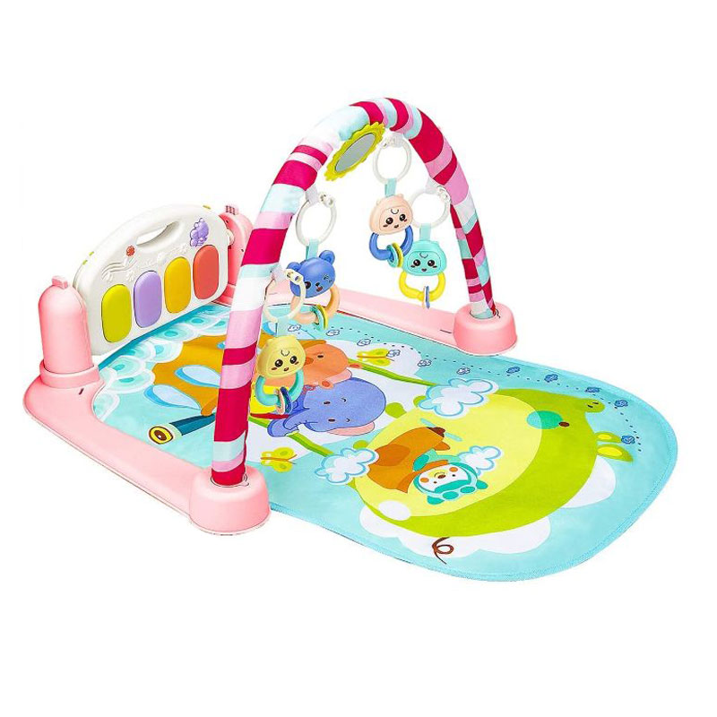 Little Angel Baby Play Mat Activity Gym With Piano Kick Toy - Pink