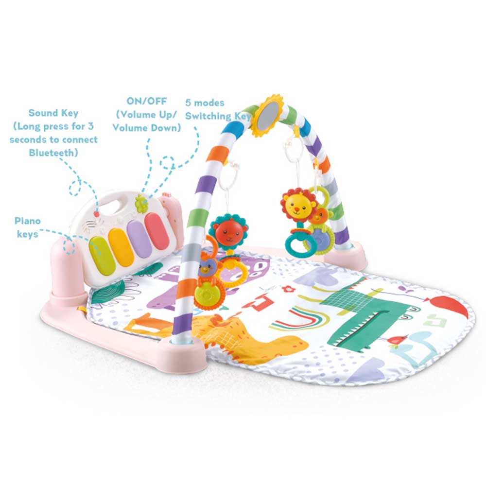 Little Angel Baby Play Mat Activity Gym With Bluetooth - Pink