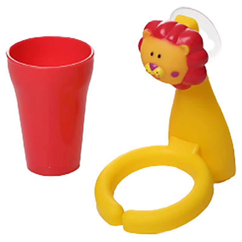 Little Angel Kids Toothbrush & Cup Holder Animal Design - Lion