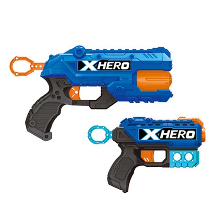 Hero - Kids Gun Shooting Game Toys 4 X Blaster - Red & Blue