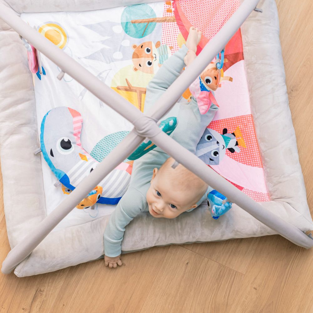 Little Angel Baby Play Mat Activity Gym - Grey/Blue
