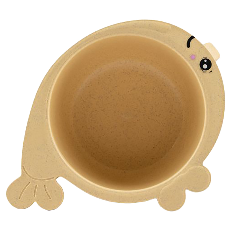 Little Angel Kids Fish Shaped Feeding Bowl Yellow