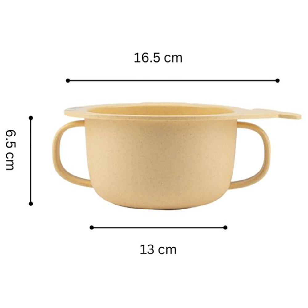 Little Angel Kids Fish Shaped Feeding Bowl Yellow