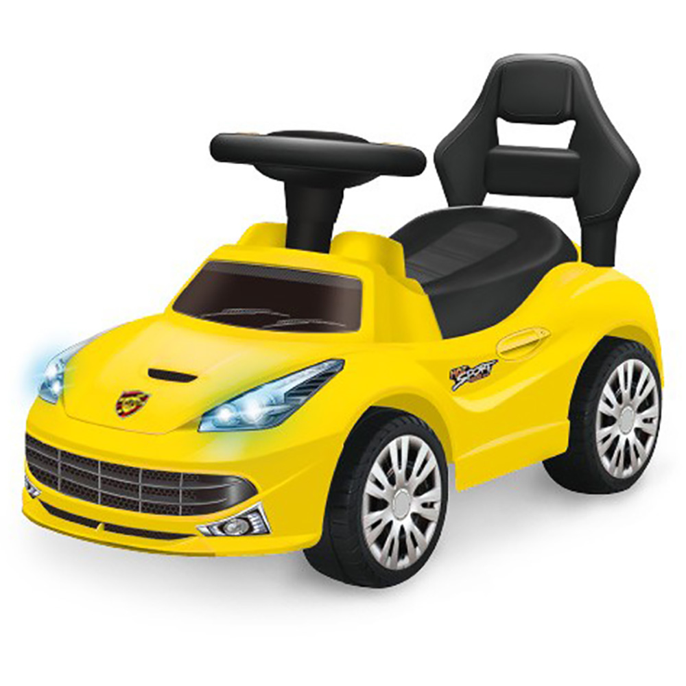 Little Angel Baby Ride On Car With Steering Wheel & Backrest - Yellow
