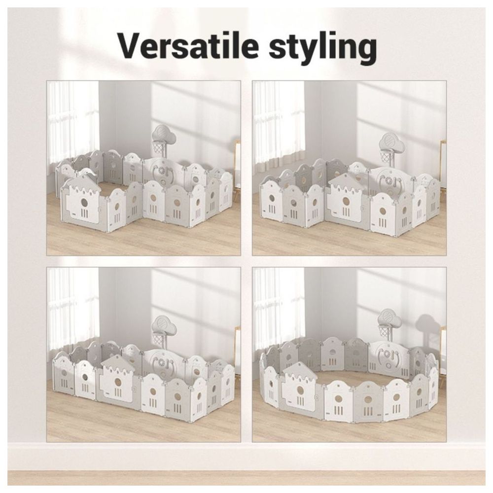 Little Angel Baby Playpen Toddler Play Yard With Hoop-16Pcs