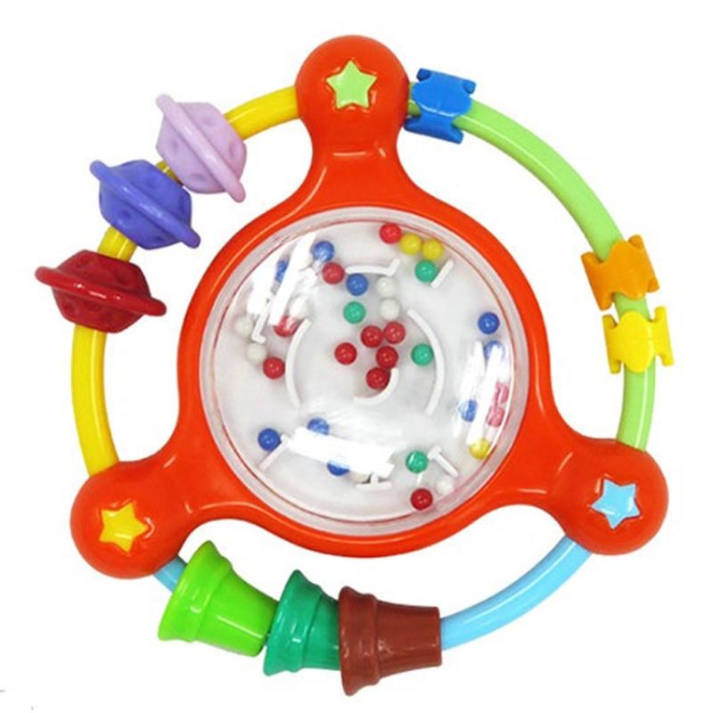 Goodway - Baby Rattle Toy Colorful Beads Spinner - Red